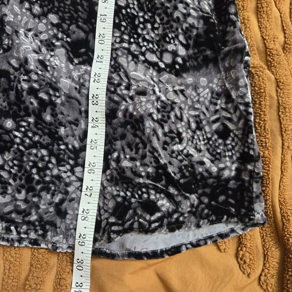 J Jill Womens Whimsigoth Silk Blend Velvet Oversized Semi-sheer Button Up Top L - Picture 12 of 12